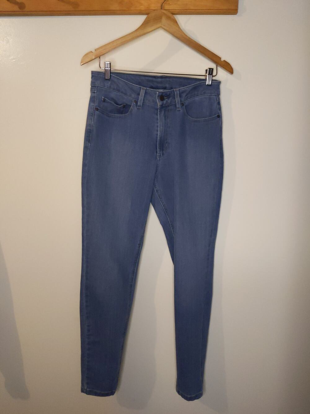 L.L. Bean BeanFlex Skinny Jean Favorite Fit Medium Blue Wash Stretch 10 Reg